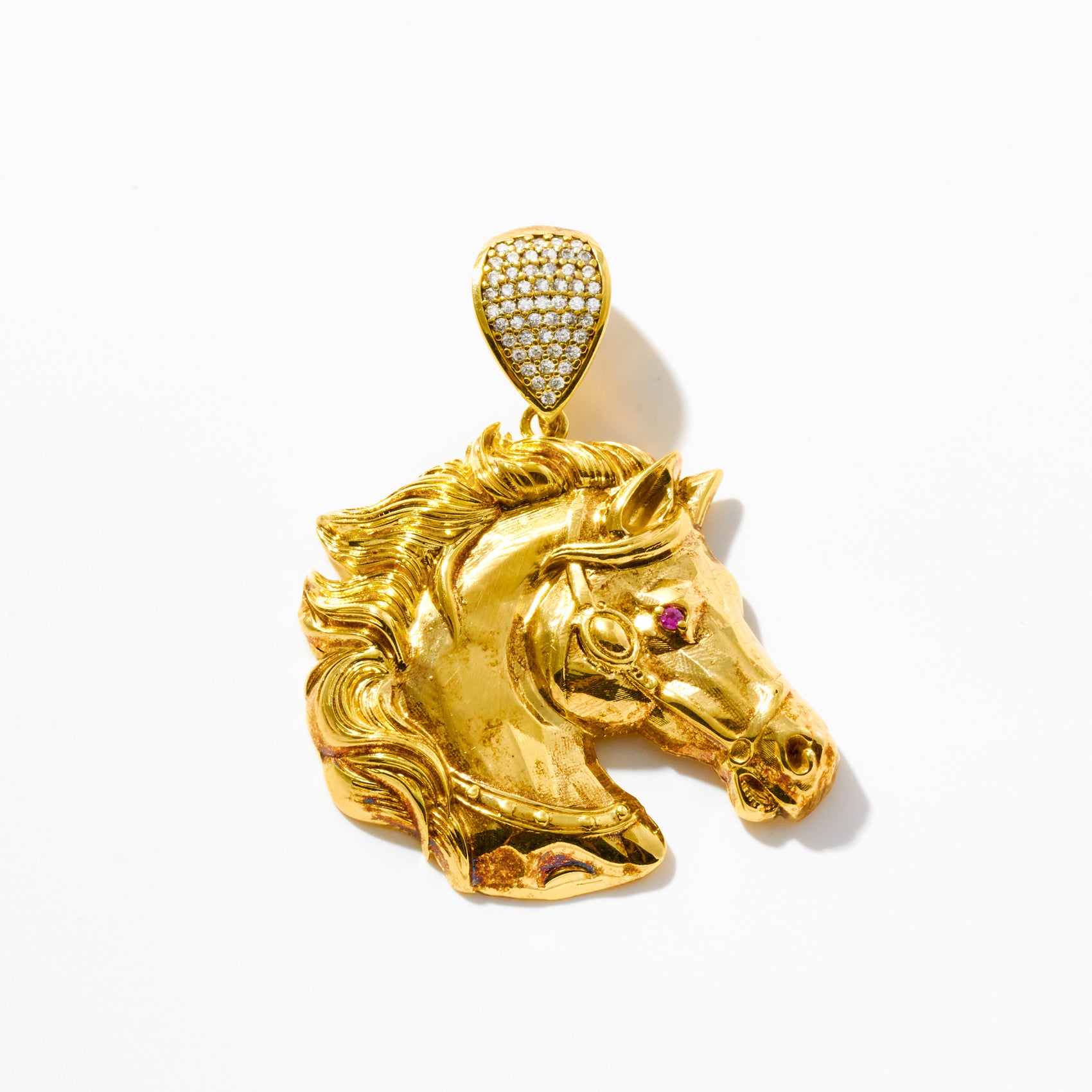 Horse Head Pendant in 18k Gold Vermeil