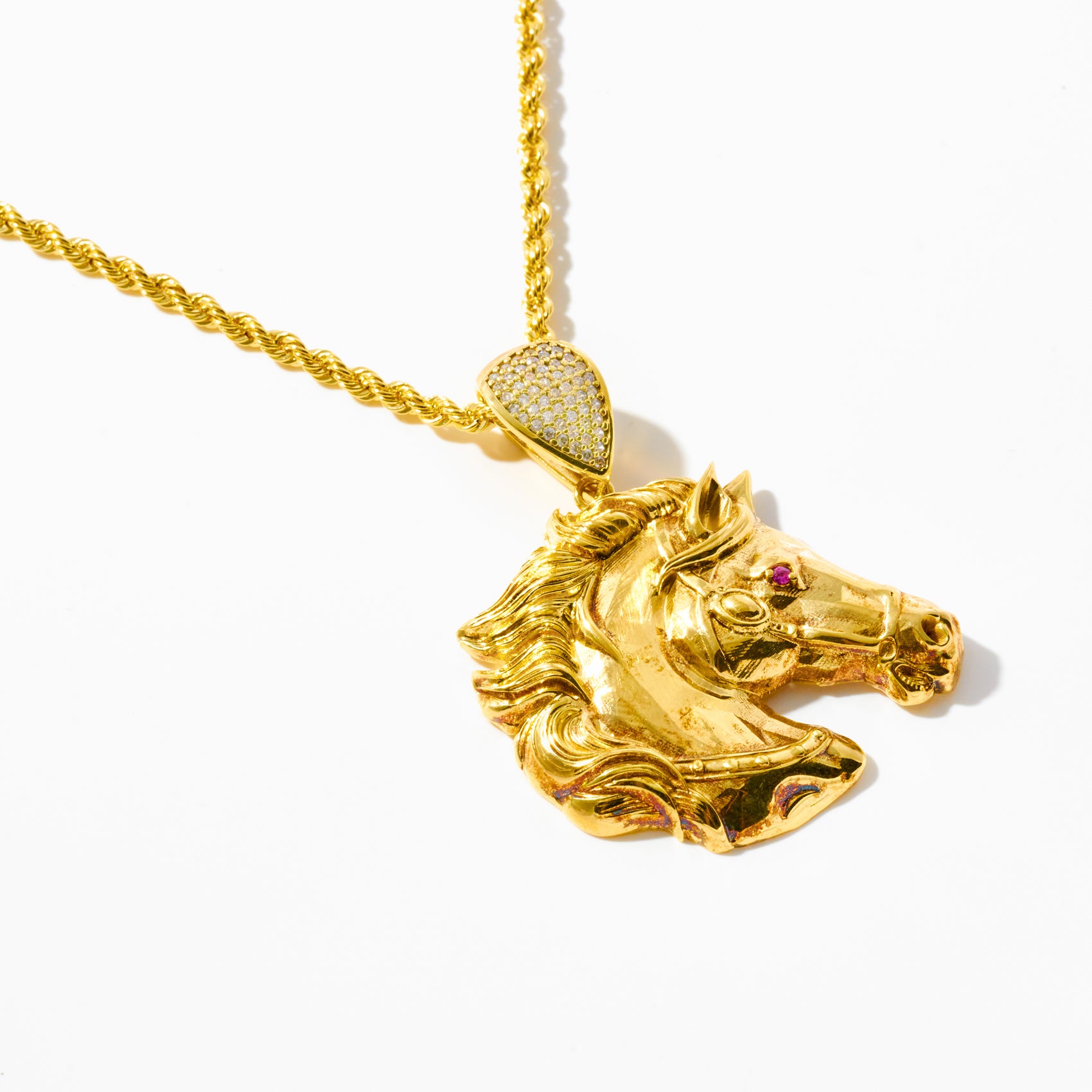 Horse Head Pendant in 18k Gold Vermeil