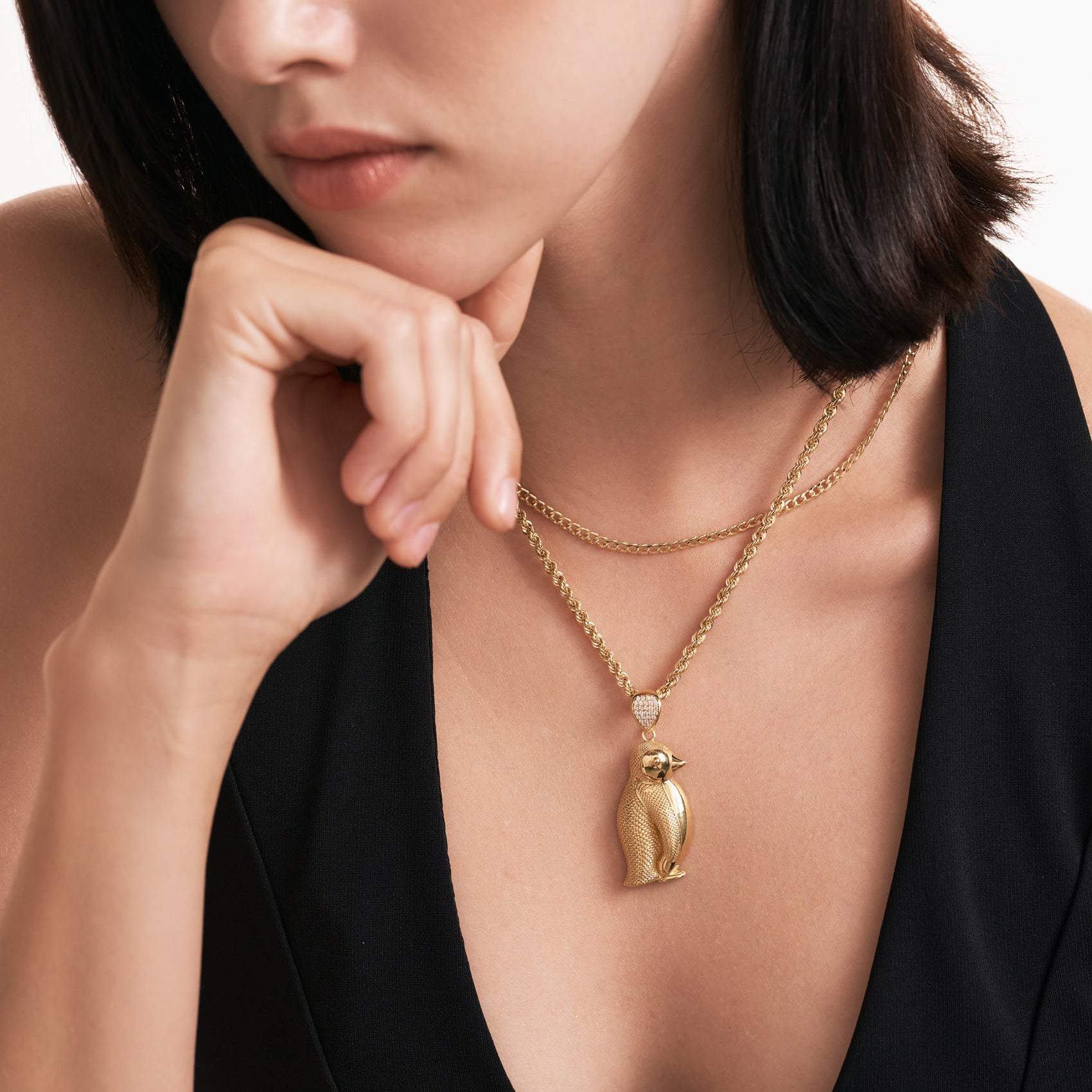 Penguin Pendant in 18k Gold Vermeil