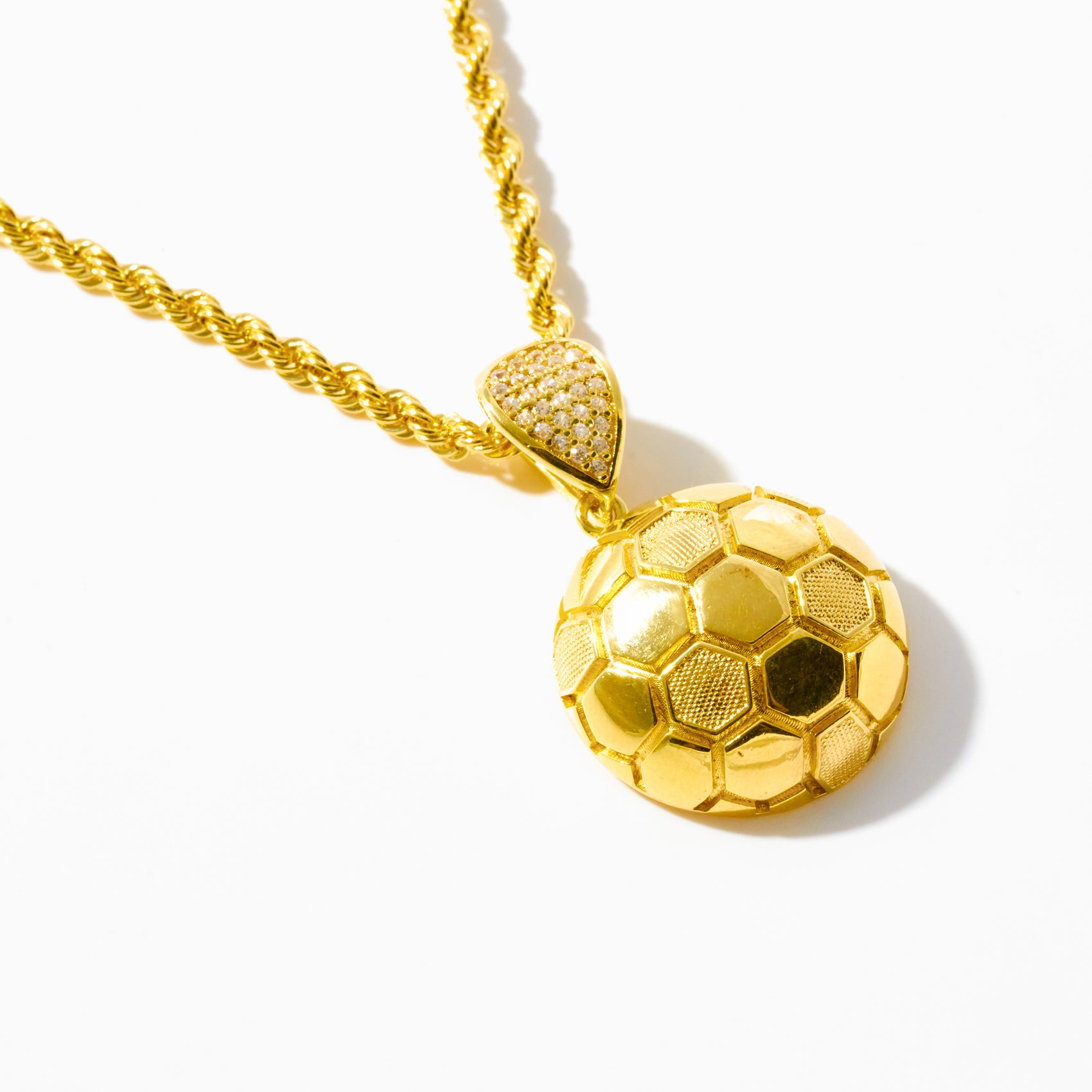 Gold Soccer Ball Pendant